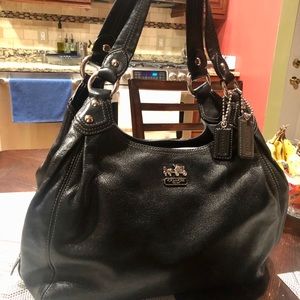 Coach large black hobo bag